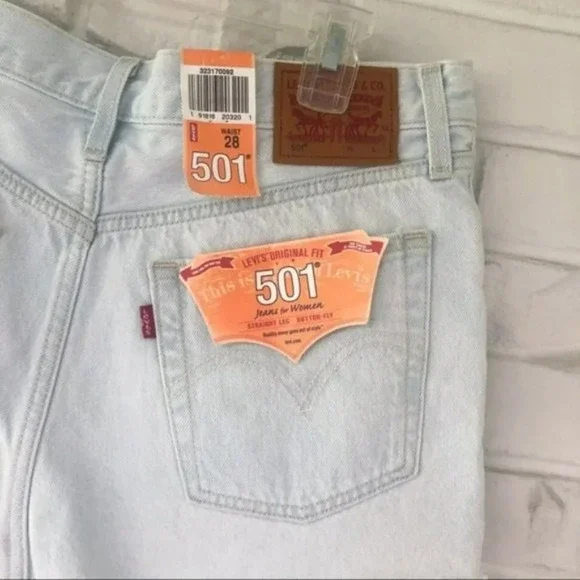 Levi’s 501 High Rise Cutoff Denim Shorts NWT - Picture 7 of 12